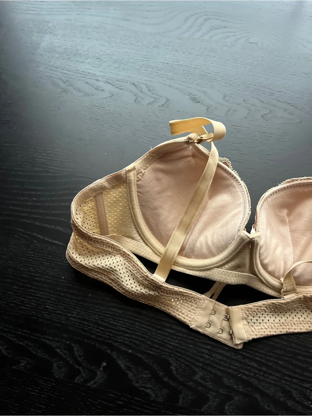 Chic Chunya Beige Lace Mesh Underwire Bra 36/B80 - Picture 9 of 16